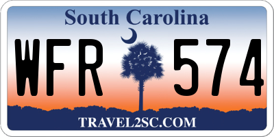 SC license plate WFR574