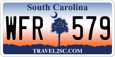 SC license plate WFR579