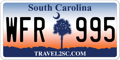 SC license plate WFR995