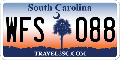 SC license plate WFS088