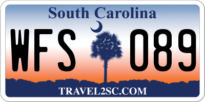 SC license plate WFS089