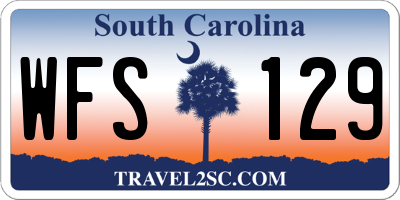 SC license plate WFS129