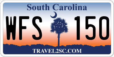 SC license plate WFS150