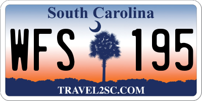 SC license plate WFS195