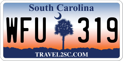 SC license plate WFU319