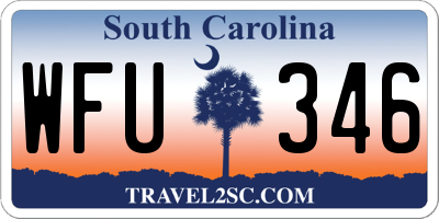 SC license plate WFU346