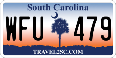 SC license plate WFU479
