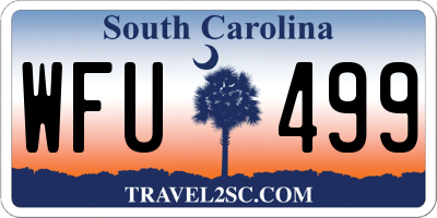 SC license plate WFU499