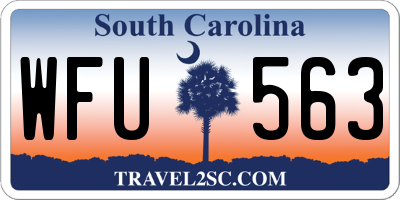 SC license plate WFU563