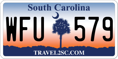 SC license plate WFU579