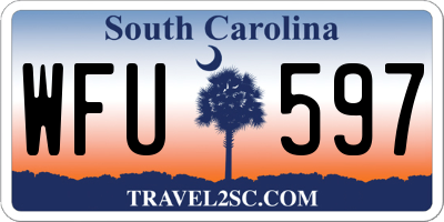 SC license plate WFU597