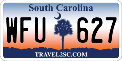 SC license plate WFU627