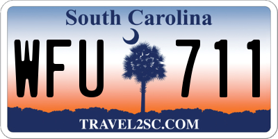 SC license plate WFU711