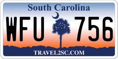 SC license plate WFU756