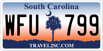 SC license plate WFU799