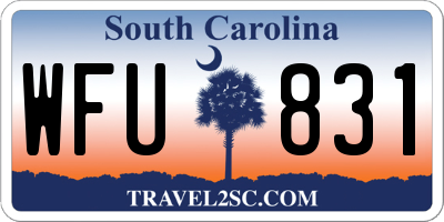 SC license plate WFU831