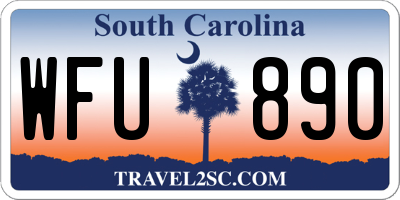 SC license plate WFU890