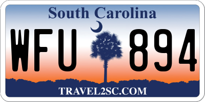 SC license plate WFU894