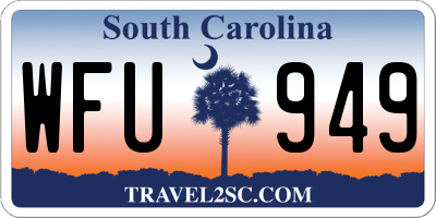 SC license plate WFU949