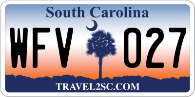 SC license plate WFV027