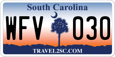 SC license plate WFV030