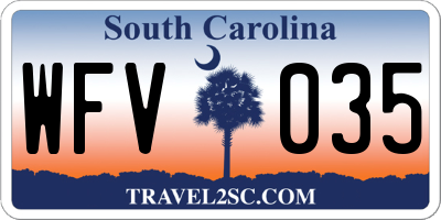 SC license plate WFV035