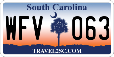 SC license plate WFV063