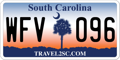 SC license plate WFV096