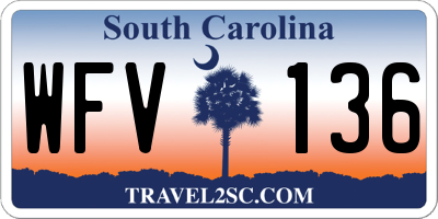 SC license plate WFV136