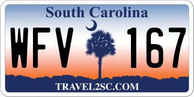 SC license plate WFV167