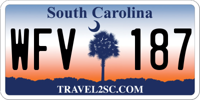 SC license plate WFV187