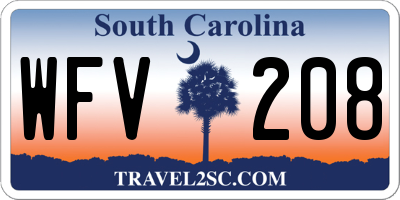 SC license plate WFV208