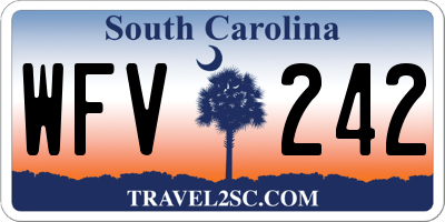 SC license plate WFV242