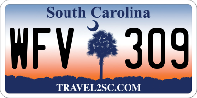 SC license plate WFV309