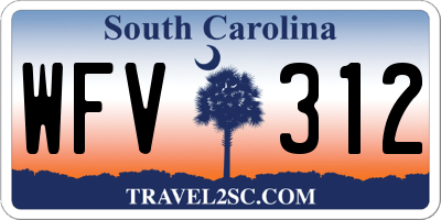 SC license plate WFV312