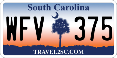 SC license plate WFV375