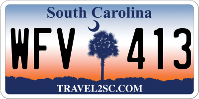 SC license plate WFV413