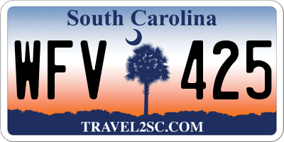 SC license plate WFV425