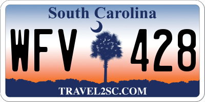 SC license plate WFV428