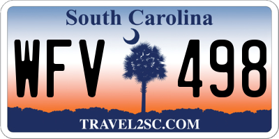 SC license plate WFV498