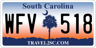 SC license plate WFV518