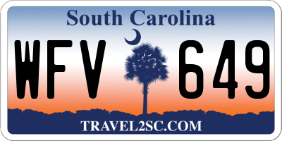 SC license plate WFV649