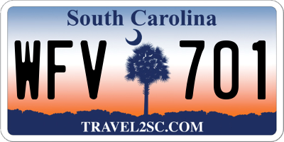 SC license plate WFV701