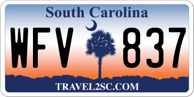 SC license plate WFV837