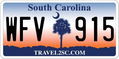 SC license plate WFV915