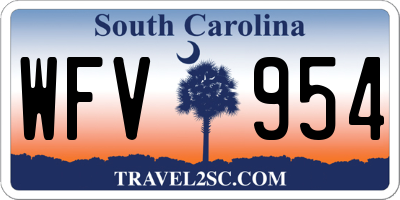 SC license plate WFV954