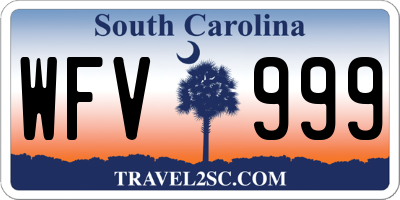 SC license plate WFV999
