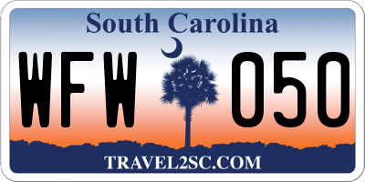 SC license plate WFW050