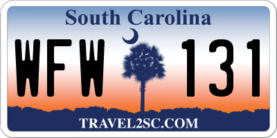 SC license plate WFW131