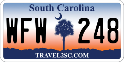 SC license plate WFW248